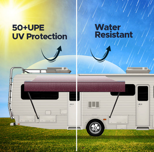 RV Patio Awning Replacement Fabric - Burgundy Fade
