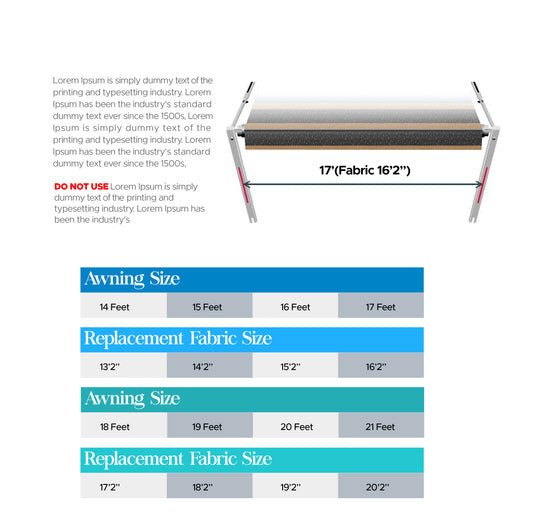 RV Patio Awning Replacement Fabric - Brown Stripe