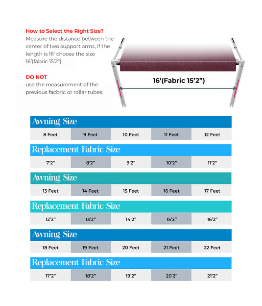 RV Patio Awning Replacement Fabric - Burgundy Fade