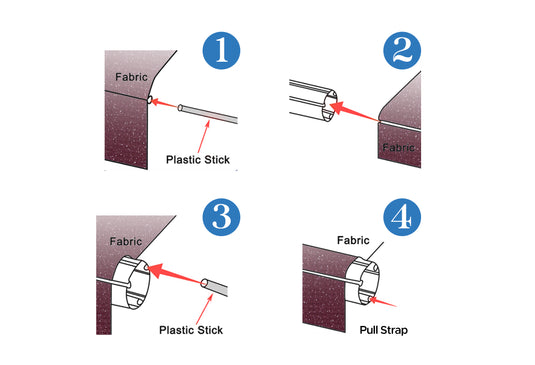 RV Patio Awning Replacement Fabric - Burgundy Fade