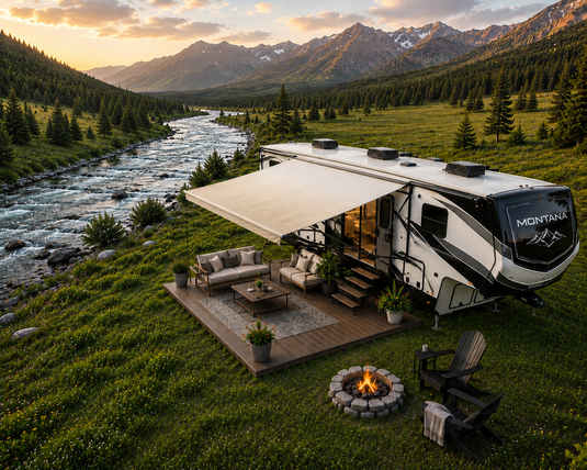 RV Patio Awning Replacement Fabric - Camel Fade